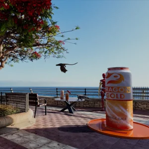 3D Dragon Orange Juice