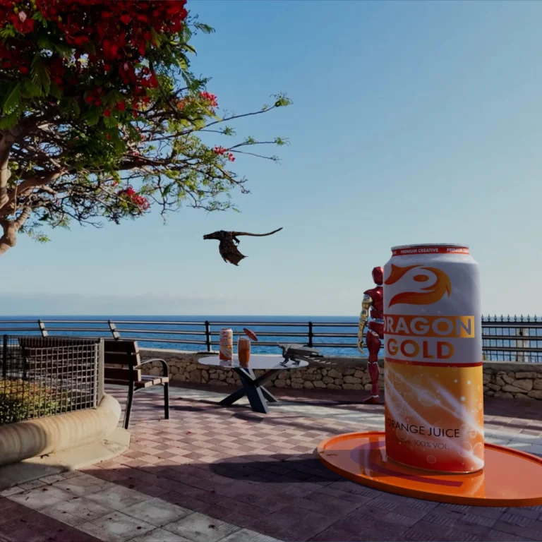 3D Dragon Orange Juice