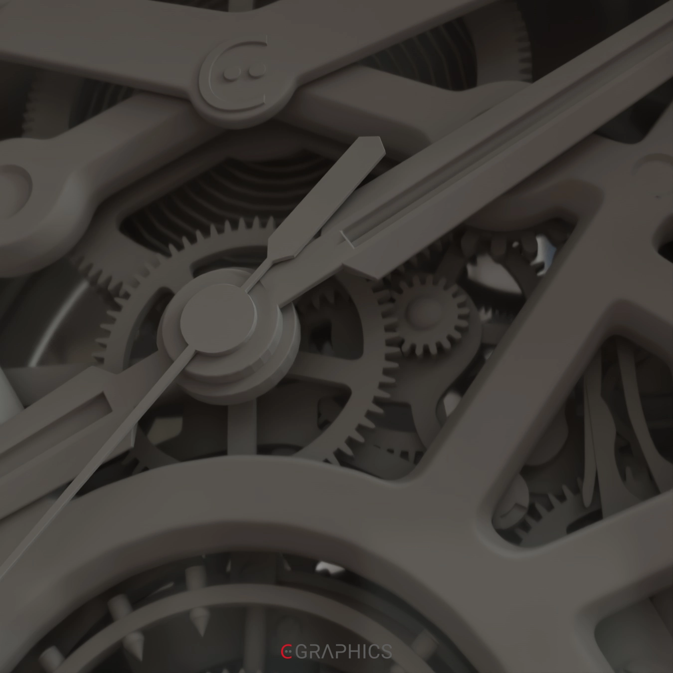 Création 3D d’une montre sans texture avec formes détaillées