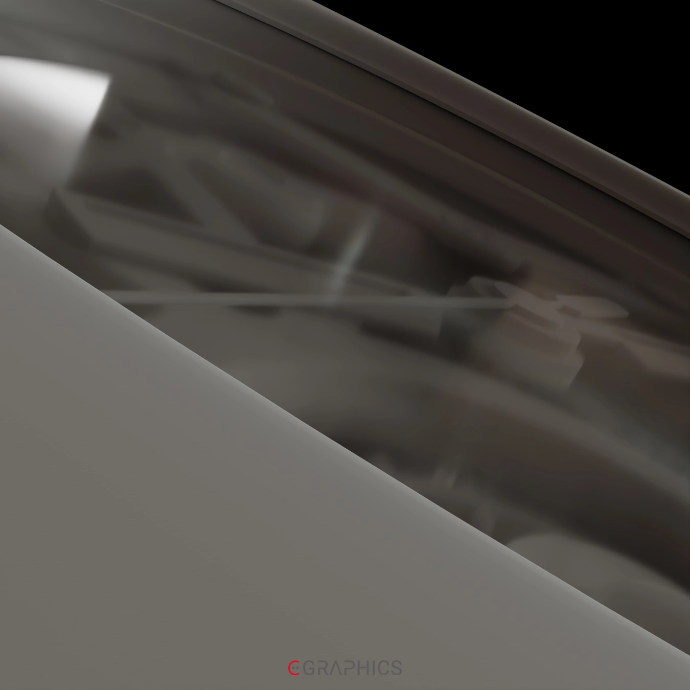 Rendu artistique 3D d’une montre contemporaine sans texture