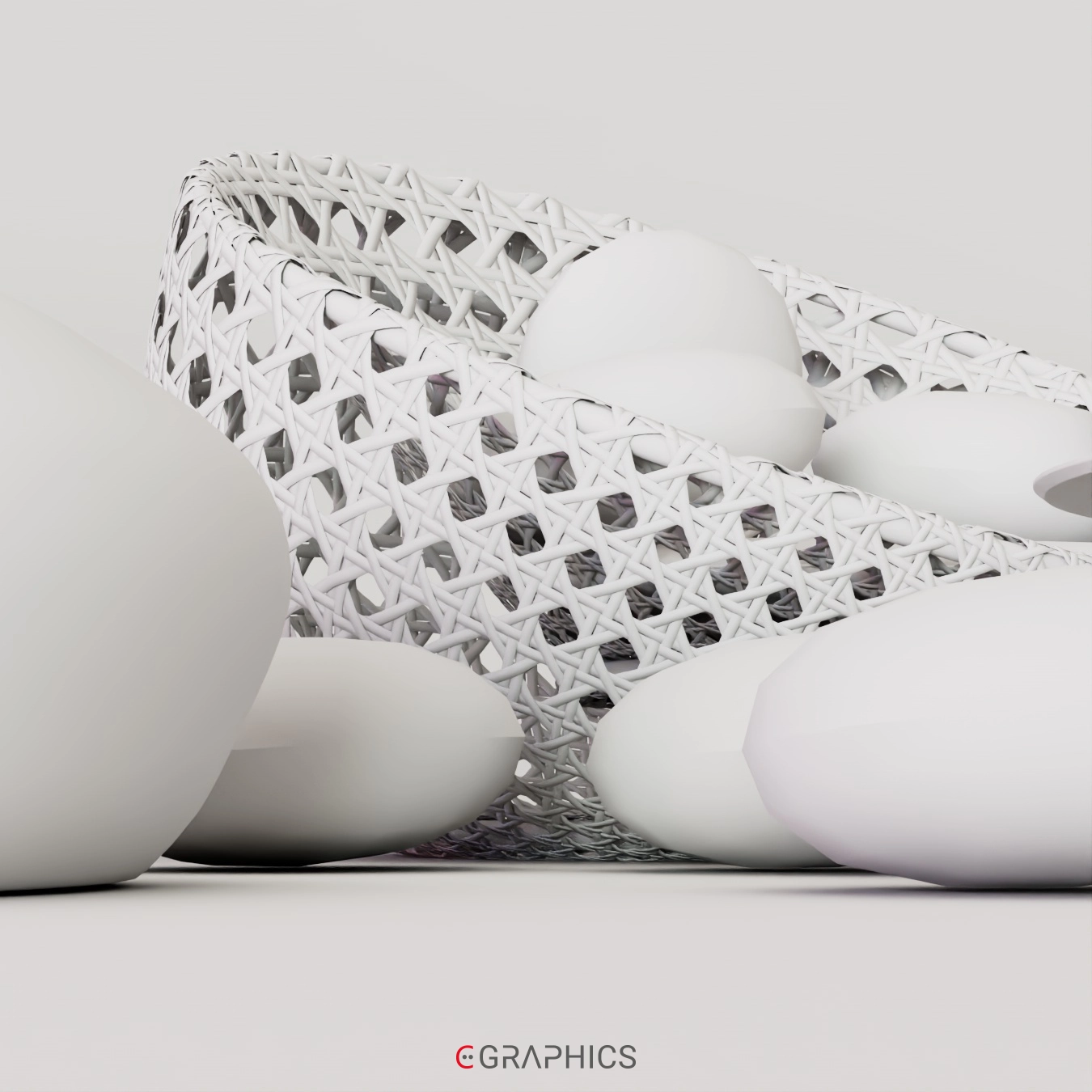 chaise extérieure 3D non texturée