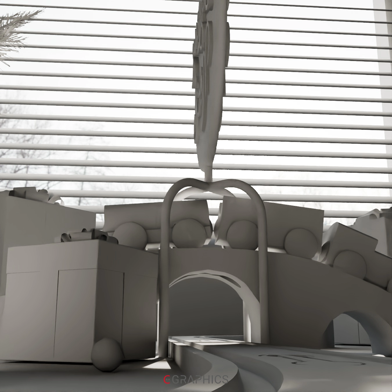 création 3d joyeux noël