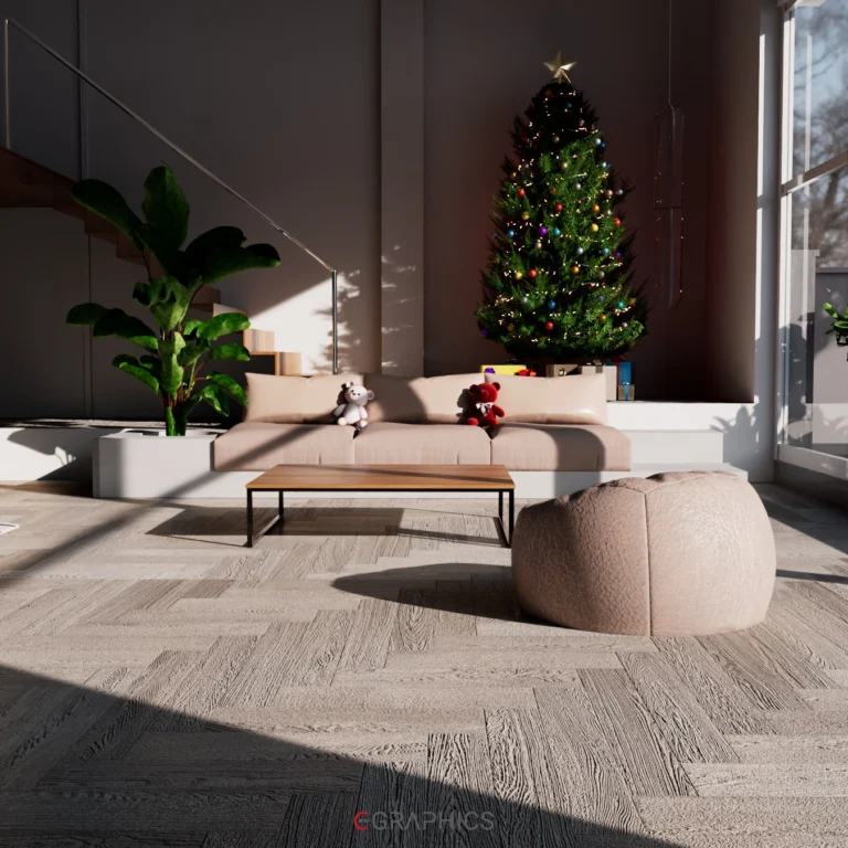 living room 3D texture bois