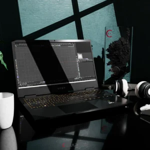 Concept de surréalisme numérique : souris 3D sortant d'un écran d'ordinateur.