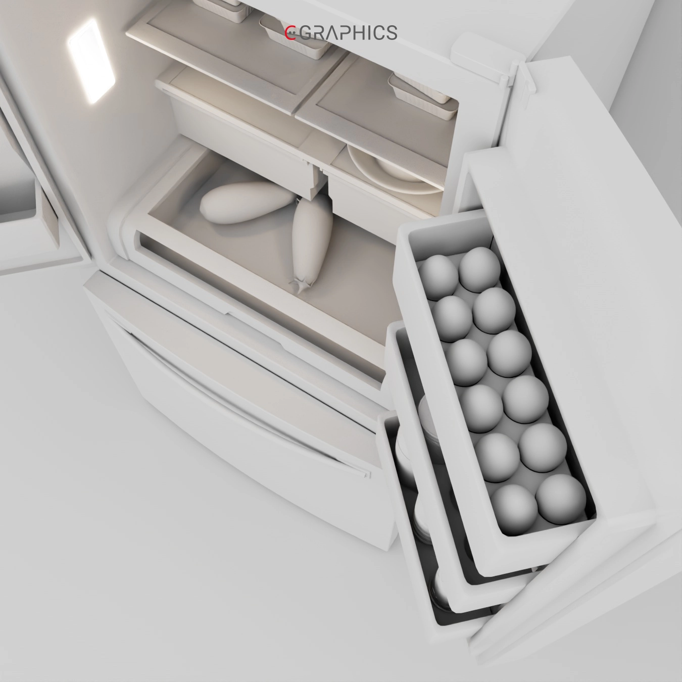 Structure polygonale électroménager 3D