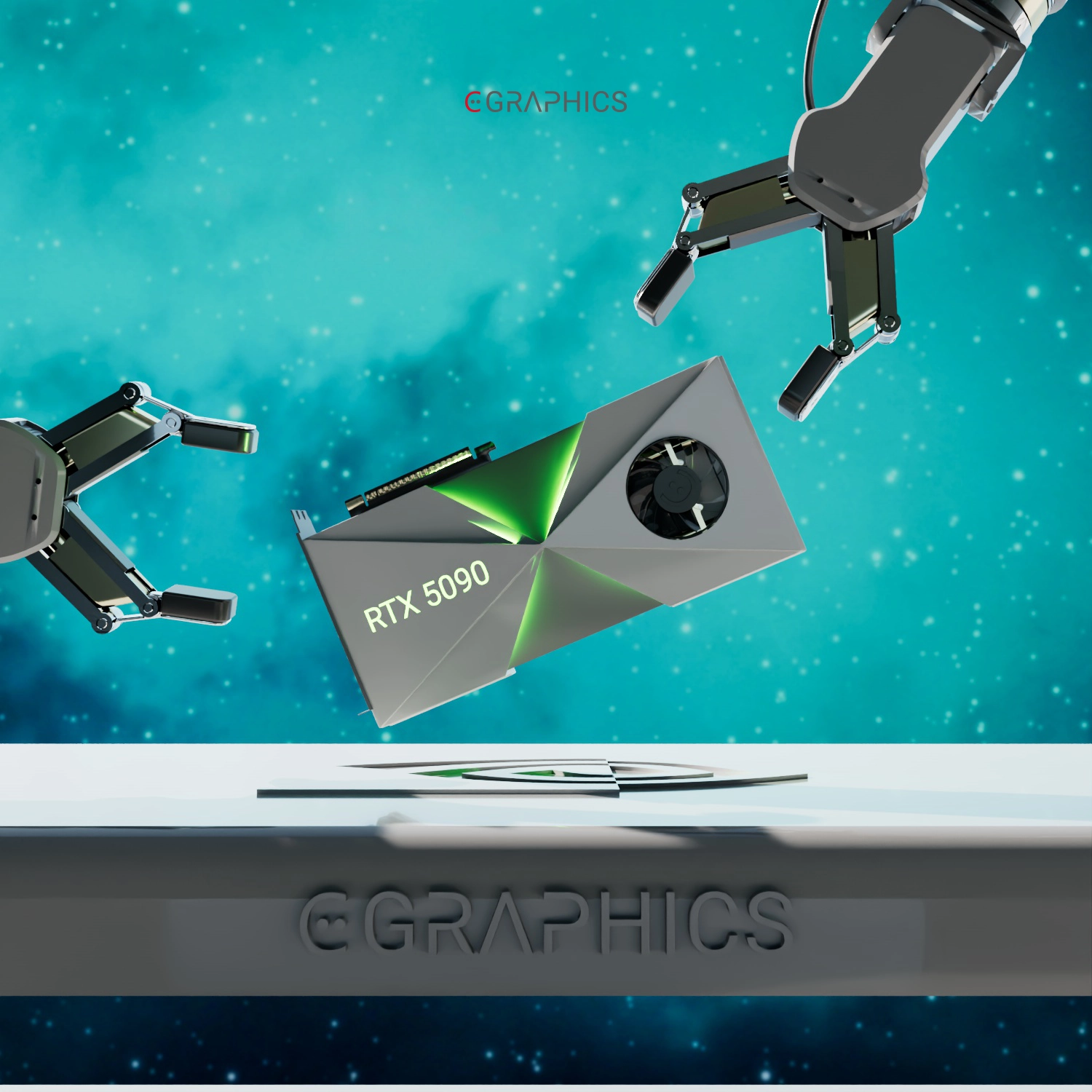 RTX 5090 métallique brillante