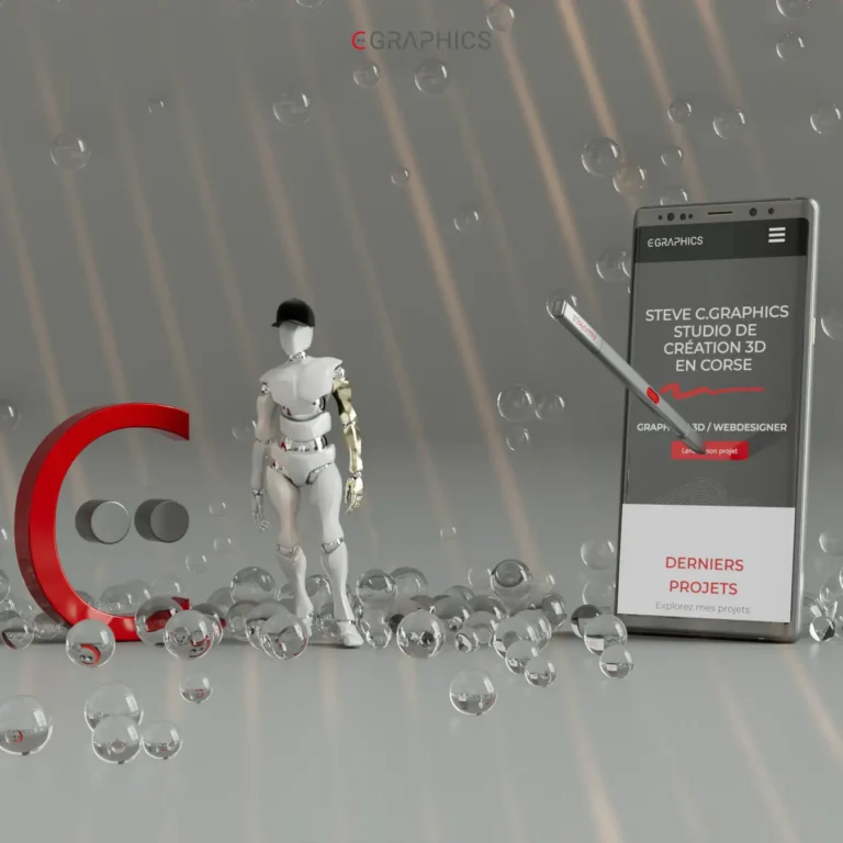 Robot androïde en plastique blanc brillant