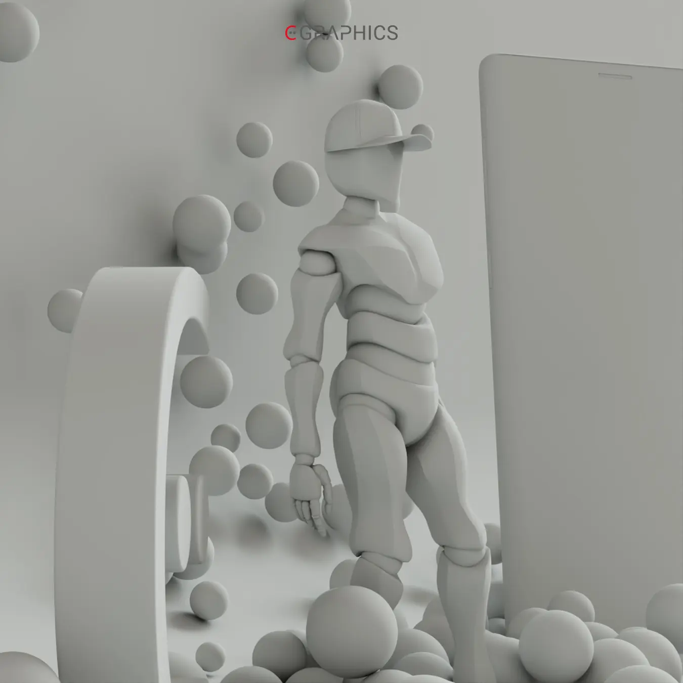 Perspective globale de la scène 3D