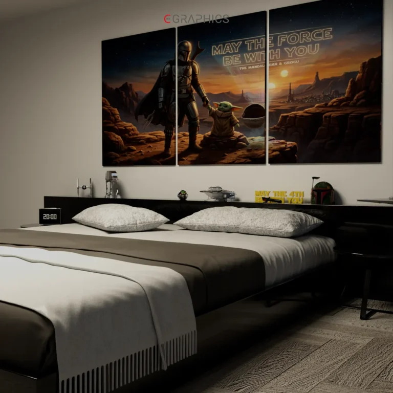 Rendu 3D photoréaliste d'une chambre élégante et lumineuse