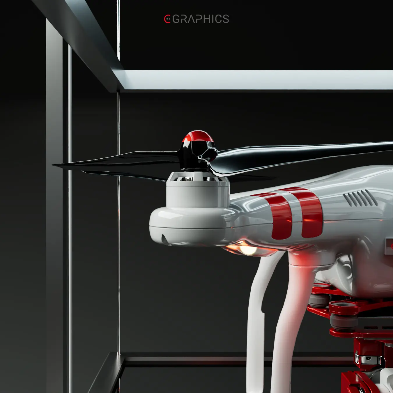 Visualisation 3D de produit technologique haut de gamme.