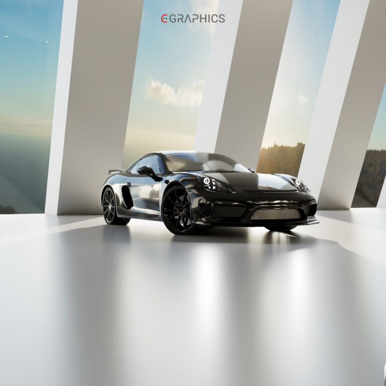 porsche-noire-brillante-rendu-3d