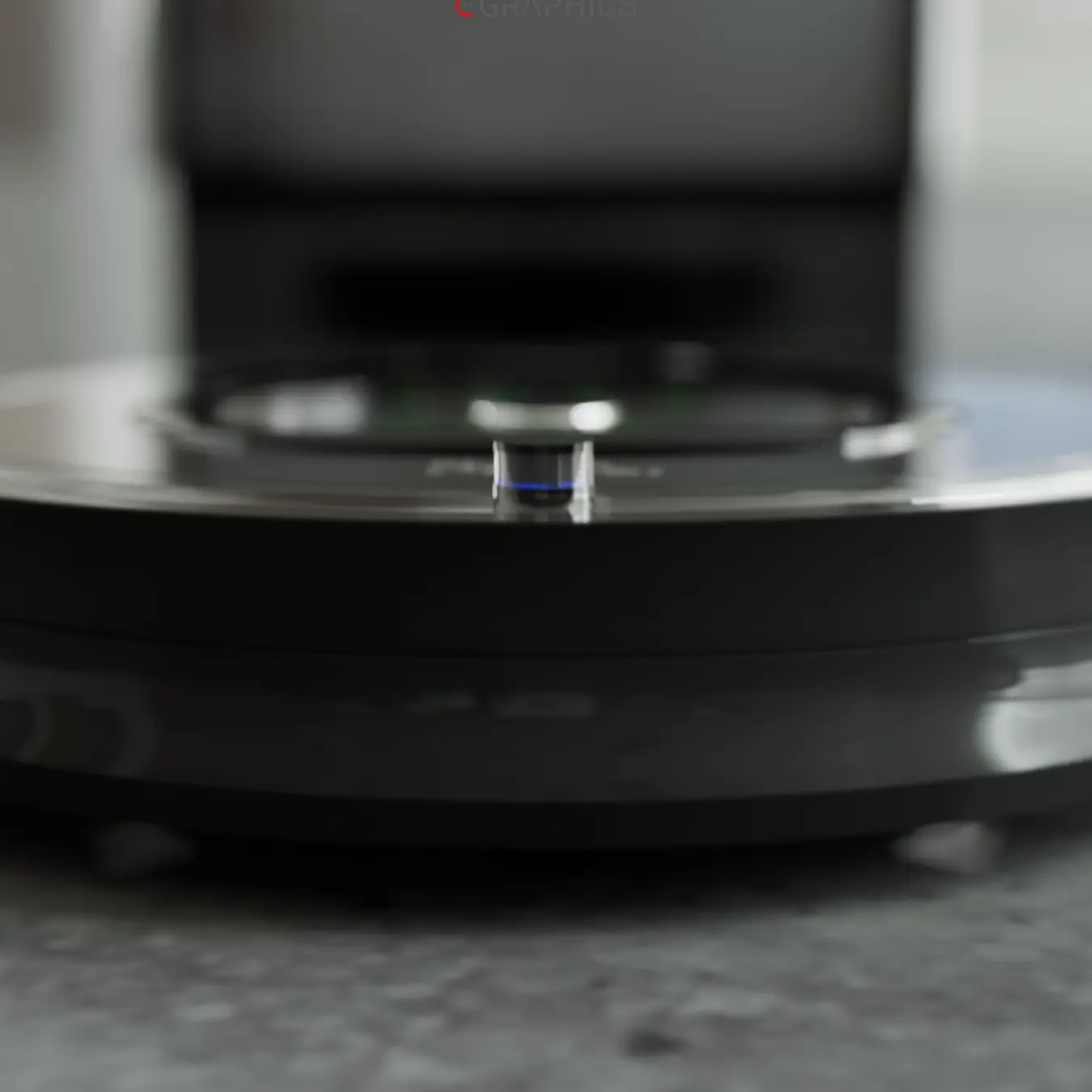 Rendu CGI iRobot sur sol en béton poli